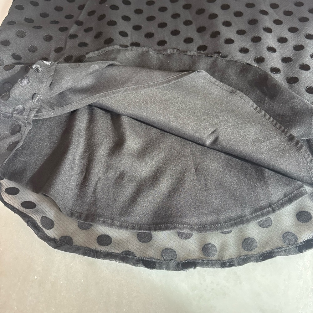 Ann Taylor Sheer Swiss Dot Ruffled Halter-Neck Top - Picture 15 of 16